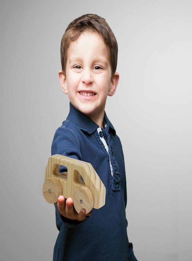 Keebori Wooden Organic Toy Car Push Vehicle 25 mm Thick Natural Handcrafted Toy for Toddlers, Montessori Inspired Safe, Smooth & Durable Wooden Toys Eco-Friendly Baby Toys (Van) - Image 2